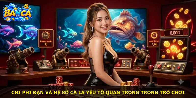 Chi phí đạn và hệ số cá là yếu tố quan trọng trong trò chơi
