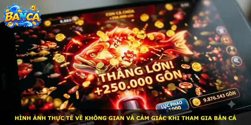Hình ảnh thực tế về không gian và cảm giác khi tham gia bắn cá