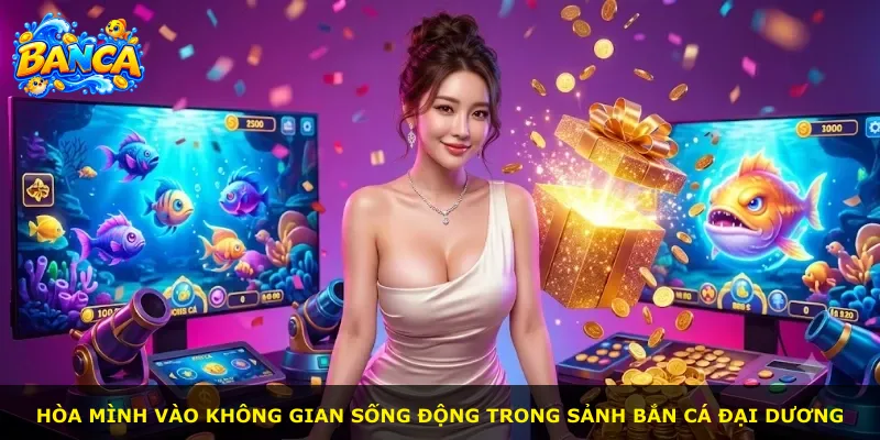 Hòa mình vào không gian sống động trong sảnh bắn cá đại dương